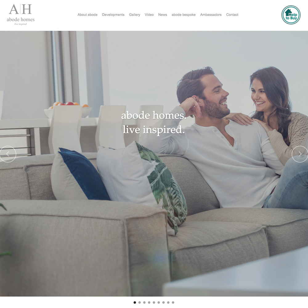 Abode Homes. Design and web work.