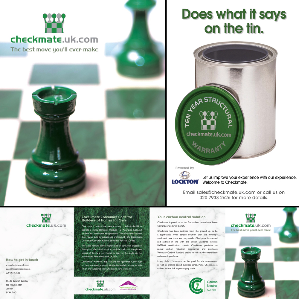 Checkmate. All visual work and creative copywriting.